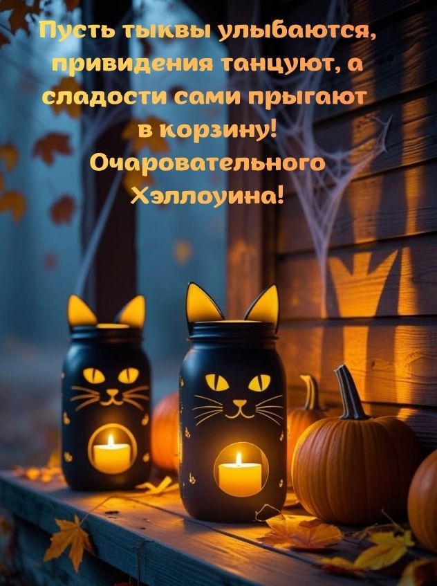 поздравления с Хэллоуином в картинках