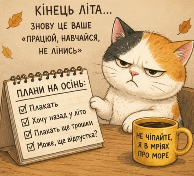 веселі картинки кінець літа