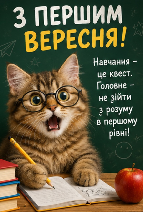 прикольні привітання з першим вересня