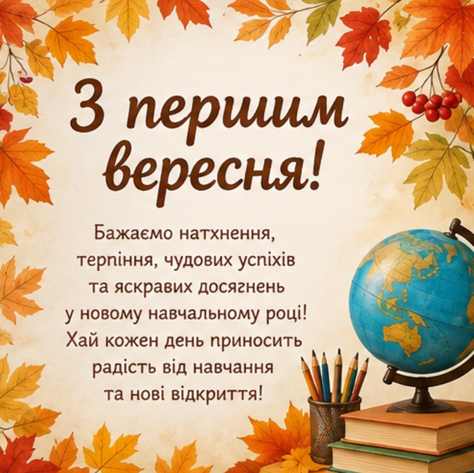 авторські листівки з першим вересня