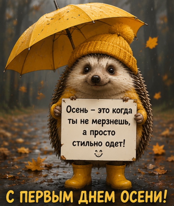 с первым днем осени прикольные картинки