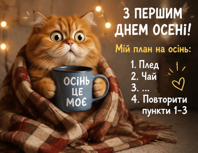 картинки привітання з першим днем осені