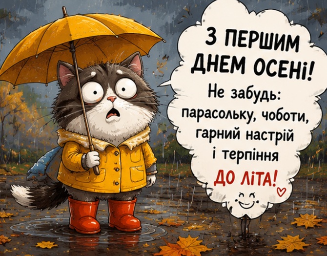 прикольні картинки з першим днем осені