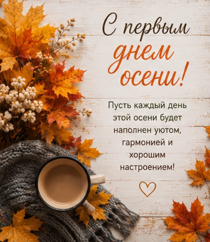 с первым днем осени доброе утро
