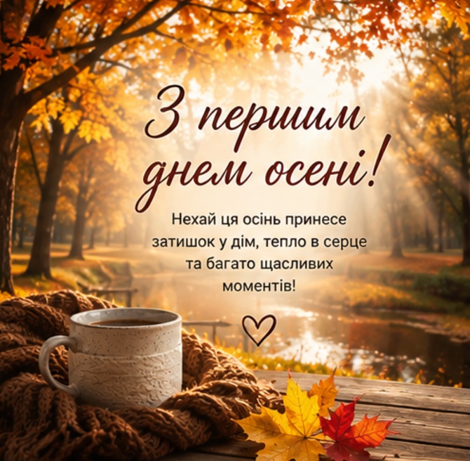 з першим днем осені мирного неба