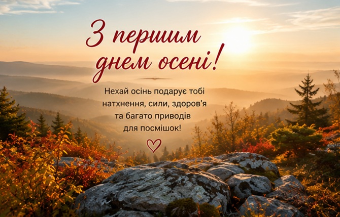 з першим днем осені привітання