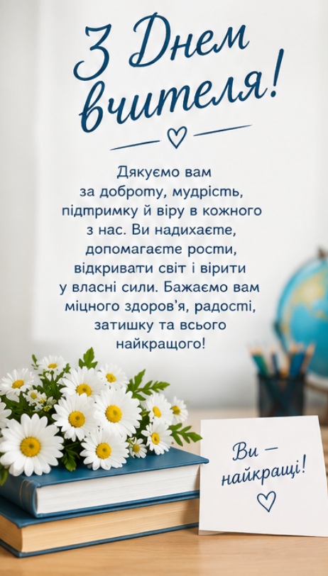 з днем вчителя картинки на українській мові